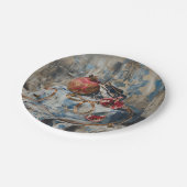 Damask - Ronde papieren Borden Papieren Bordje (Gekanteld)