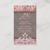 Damask Roos Gold Elegant Crown Visitekaartje (Achterkant)