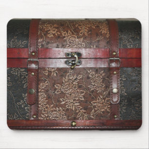 Damask Roos Leather Chest Muismat