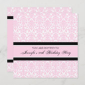 Damask rose 40e anniversaire Invitations (Devant / Derrière)