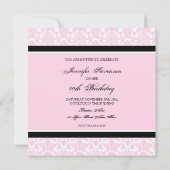 Damask rose 40e anniversaire Invitations (Dos)