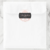 Damask rose, autocollants monogrammes (Sac)