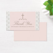 Damask rose & crème avec CARTE Cross FAVOR (Bureau)