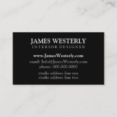 Damask Rose Designer Cartes de visite (Dos)