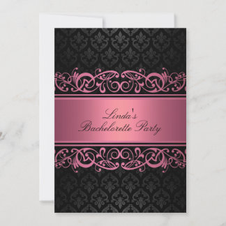 Damask rose Swirl | Bachelorette Party Invitation