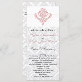 damask rose Wedding programme (Devant / Derrière)