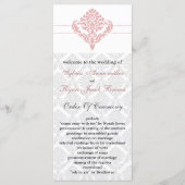 damask rose Wedding programme (Devant)