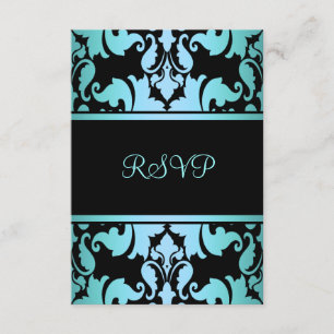 Damask Royal Bleu RSVP