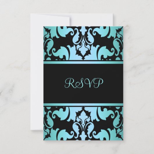 Damask Royal Bleu RSVP (Devant)