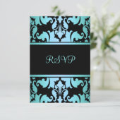 Damask Royal Bleu RSVP (Debout devant)