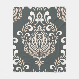 Damask Royal Fleece Blanket Deken