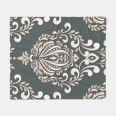 Damask Royal Fleece Blanket Deken (Voorkant (Horizontaal))