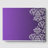 Damask Royal Purple Mariage Livre d'or (Verso)
