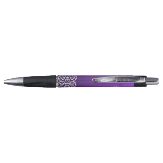 Damask Royal Purple Mariages stylos (Dos)