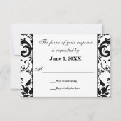 Damask RSVP Wedding Response Request Cards (Voorkant)
