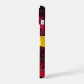 DAMASK RUBAN rouge or jaune monogramme fille (Côté gauche)