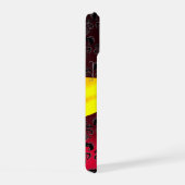 DAMASK RUBAN rouge or jaune monogramme fille (Côté droit)
