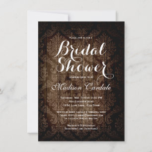  Damask Rustic Bridal Shower-uitnodigingen Kaart