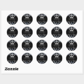 Damask Save Datum Bruiloft Stickers Blauwe kroon (Vel)