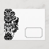 Damask Save the Date Kaart- Pas het aan! Aankondigingskaart (Achterkant)