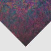 Damask & script elegant purple blue gold tissuepapier (Detail)