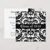 Damask Scroll Class of Graduation Invitation (Devant / Derrière)