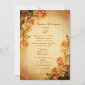  Damask Shabby Chic Peach Rozen 65th Kaart (Achterkant)