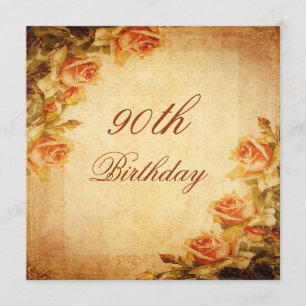  Damask Shabby Chic Peach Rozen 90th Kaart