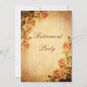 Damask Shabby Chic Peach Rozen Pensioen Kaart