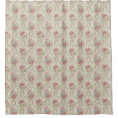 Damask Shower Curtain Soft Pastel Victorian Feel Douchegordijn (Voorkant)