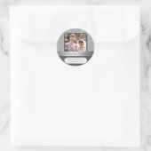 Damask Silver (25e) Anniversaire autocollant (Sac)