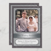 Damask Silver (25e) Anniversary Party invitation (Devant / Derrière)