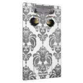 Damask Silver Gold Makeup Eyes Lashes Personalized Klembord (Rechts)