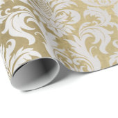Damask Silver Gray Royal Metallic Elegant Gold Lux Cadeaupapier (Rol Hoek)