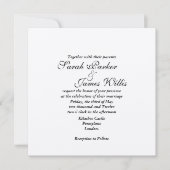 Damask Silver & turquoise metallic Wedding Invite Kaart (Voorkant)