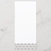 Damask Simplicity Taupe Mariage rose Menu (Dos)