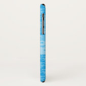 Damask sky blue name iphone case (Achterkant/links)