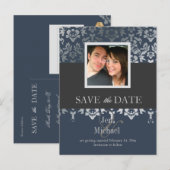 Damask, sparen de briefkaarten van de Foto van de (Voorkant / Achterkant)