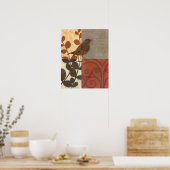 Damask Sparrow Poster (Keuken)