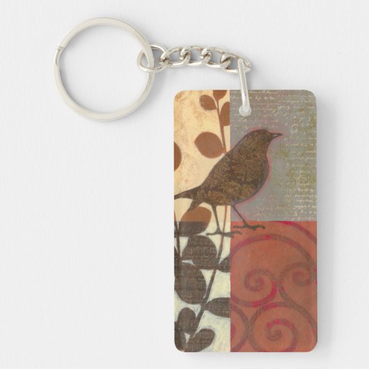 Damask Sparrow Sleutelhanger (Voorkant)