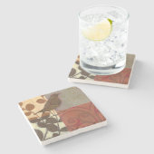 Damask Sparrow Stenen Onderzetter (Zijkant)