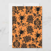 Damask Spider Halloween Invitation (Dos)