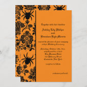 Damask Spider Wedding Invitation Kaart (Voorkant / Achterkant)