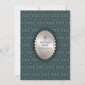  Damask  Spoon Fork Rehearsal Dinner Kaart (Voorkant)