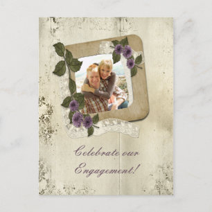 Damask Sshit Verloving Invitation Uitnodiging Briefkaart