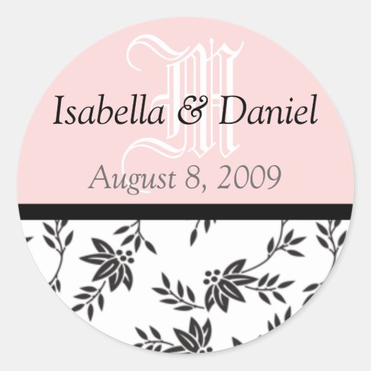 Damask Stickers Monograms Gifts Seals (Voorkant)