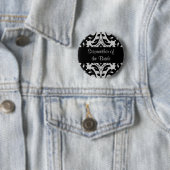 Damask stiefmoeder bruid ronde button 5,7 cm (In situ)