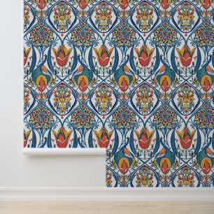 Damask-stijl Ottomaanse China, tulpen Behang