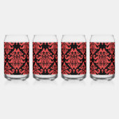 Damask Stof decoratief Print Blikvorm Glas (Rechts)