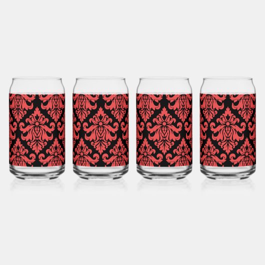 Damask Stof decoratief Print Blikvorm Glas (Voorkant)